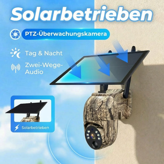 📹 60% RABATT FÜR KURZE ZEIT! ☀️ SOLAR-PTZ-KAMERA – 360° Panorama, IP66 Wetterfest & Bewegungsalarm ✨