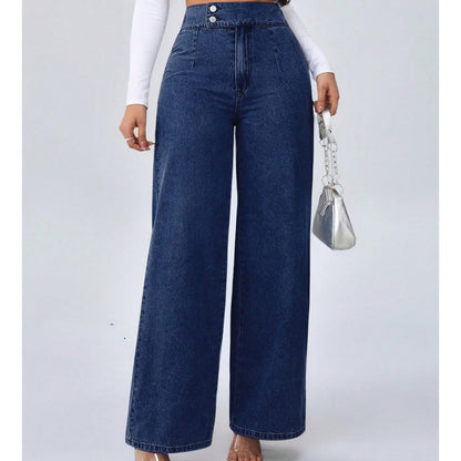 📢📢50 % Rabatt!! ⏰Damenjeans mit hoher Taille und weitem Bein