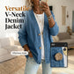 ⏳Limitiertes 50 % Rabatt⏰Klassische Jeansjacke für Damen mit Knopfleiste🧥