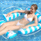 ⏳Limitiertes 50 % Rabatt⏰Aufblasbarer Liegestuhl mit Streifenmuster für den Pool🏊‍♀️⛱️